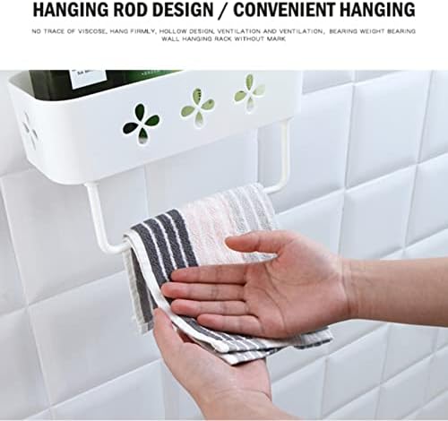 PMUYBHF NON Perforirani ručnik nosač nosača za nosač u kupaonici izdržljiv perforirani plastični zid montiran za ili kuhinjsko skladištenje