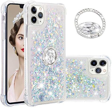 iPhone 11 Pro CASE, luksuzni dijamantski sjaj Bling Crystal futrola za žene djevojke za zaštitu odbojnika punog karoserije sa ugrađenim prstenom za prsten naklonjeni držač za Apple iPhone 11 Pro 5,8 inča 2019