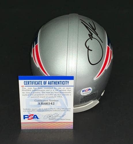 Julian Edelman potpisao Mini kacigu New England Patriots PSA COA AH46542-NFL kacige sa autogramom
