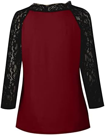 Odjeća trendi duge rukave čipkasta predimenzionirana mreža termo debela Brunch bluza Tee za žene V izrez Top zimska jesen Lady N3