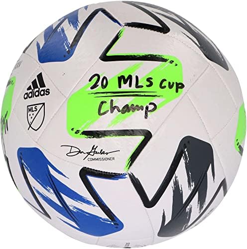 Gyasi Zardes Columbus Crew Autographing MLS 2020 Adidias replika fudbalska lopta sa 20 mls šampionarskih šampiona - autogramirane
