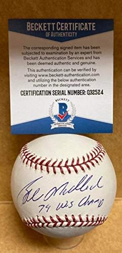 Bill Madlock 79 WS Champs potpisali su autogramirani M.L. Baseball Beckett Q32524