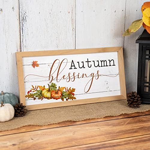 Jesenjim blagoslovima Drveni znak, Fall Decor, Fall Signs, Dekorativni znakovi za jesen, ulazne mreže, sezonski dekor napravljen u