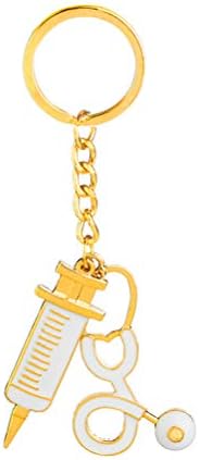 PartyKindom 2kom špric dizajn Privjesci za ključeve doktor držač za ključeve stetoskop privjesak Legura Privjesci za ključeve Craft ukrasi pokloni dekor za banket proslave usluge