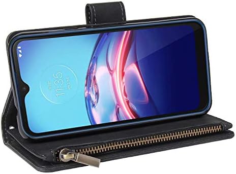 Lbyzcase futrola za telefon [Moto E 2020], Moto E 2020/Moto E7 torbica za novčanik, luksuzna Folio Flip kožna navlaka[džep sa zatvaračem][magnetno