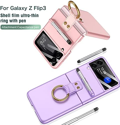 DUGROS za Z Fold 3 futrola za telefon za Samsung Galaxy Z Flip 3 poklopac za Galaxy Z Flip 3 Z Flip3 ZFlip 3 5G futrola sa držačem prstena olovke, 05, za Galaxy Z Flip 3