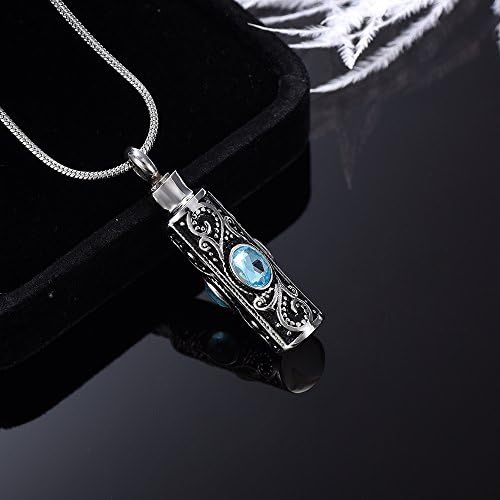 Baowiqi urna ogrlica za pepeo Kristalno kremiranje čuva kremiranje nakita za ljudsko pepeo nehrđajućeg čelika Memorijal