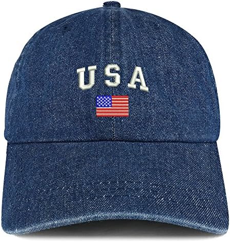 Trendy Odjeća Američka zastava i SAD vezeni pamuk traper kapa