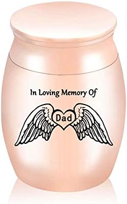OJSp kremacija URNS Mali anđeo Mala urna čuva pepeo kremacija urns Legura Memorijalni pepeo Držač - u ljubavnom memorijalu Angel Dad-Rose_Gold_30x40mm