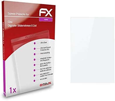 atFoliX zaštitni Film od plastičnog stakla kompatibilan sa Oxa Digitaler Bilderrahmen 8 Zoll zaštitom od stakla, 9h Hybrid-Glass FX