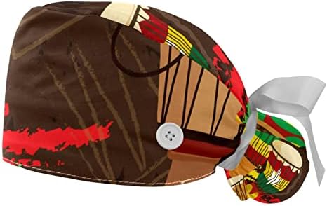 Afrička perkusija Šanola Djembe Muzička radna kapa sa dukserom Podesiva poklopac glave Bouffant šešir