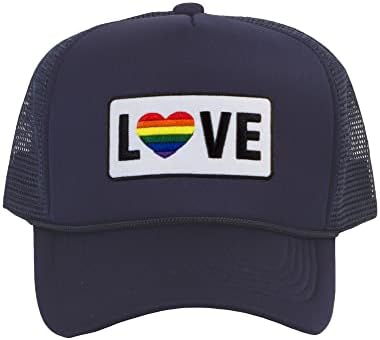 Gravitacija Trading LGBTQ+ ljubav Rainbow Heart Patch kamionski šešir