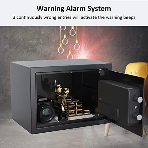 GOLDENKEY sigurnosna kutija za ormare - Digitalni mali sef koji se može popraviti elektronski sef za dom ili posao za zaštitu novca, pištolja, pasoša
