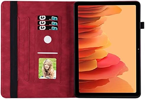 Rješenje za nošenje PU kožna futrola Flip novčanik Zaštitna poklopac leptir reljefne zaštitne poklopce tablet tablet PC poklopac pogodan kompatibilan sa Samsung Galaxy Tab A7 10,4 inča SM-T500 / T50