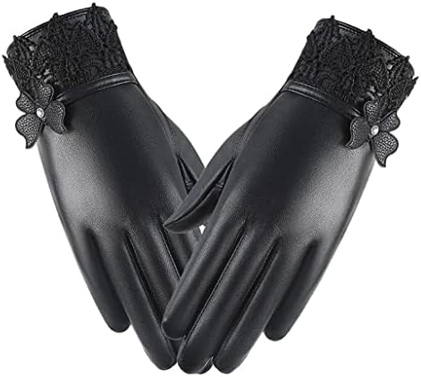 N / A ženske rukavice za jesen i zimu Plus ravne rukavice za prste pu kožne rukavice za dodirni ekran tople vanjske rukavice
