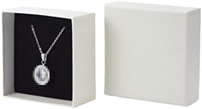 Kutija od kartonskog nakita 18pcs / 24pcs za ogrlicu za vrat za ring pravokutnik preplanulog crno bijela