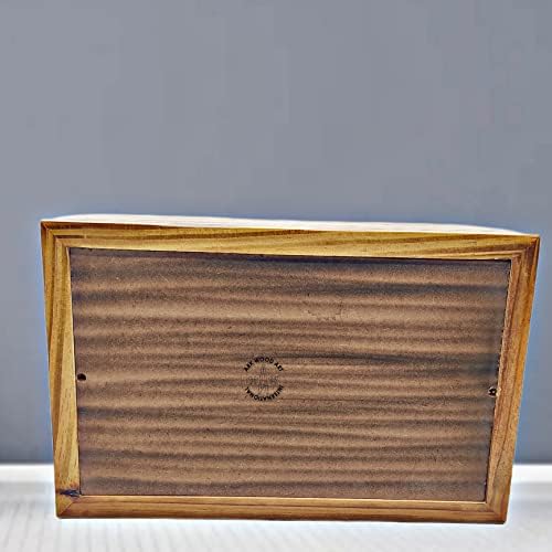 Ark Wood Art International Human Ahses Urns - Igranje vuka u Golf Designu - ljudska memorija koja voli prekrasna urna kutija za odlaganje - Royalty ugravirana velika drvena kutija, zadržavanje urne opreme