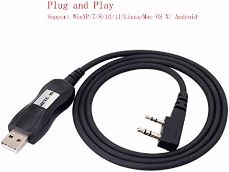 Retevis programski kabel, 2-pin USB programski kabl kompatibilan sa RT22 H-777 RT21 RT28 RT86 RT19 RT22s RT-5R RB85 RT27 Baofeng UV-5R