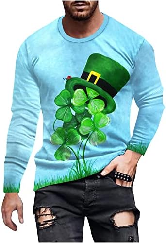 Muški džumper s dugim rukavima St.Patrick-ov duks majica Majica vrijednost TOP TOP IRISH SHAMROCK TSHIRT pulover
