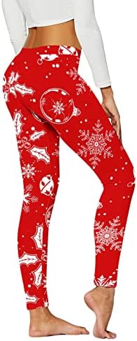Božićne tajice za žene 2022 Santa Claus tiskani temmske temmy Control Yoga Butt Lift Hlače elastične trčanje čvrsto