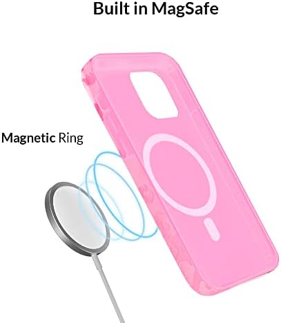 Baršunasti kavijar dizajniran za iphone 13 pro max case ružičasti [8ft ispijajući testiran] kompatibilan sa magsafe - slatka zaštitna