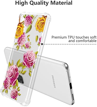 Xizyo za Samsung Galaxy S20 Fe Case Slatka cvjetna ruža uzorak silikonska kućišta žigosanje obojeno jasan slučaj Slim mekani udarni