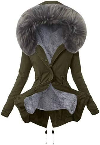 Nokmopo ženska zimska jakna Ženska kaput Ženska zimska topla gusta dugački jakni kapuljač kapuljača ženski zimski kaputi