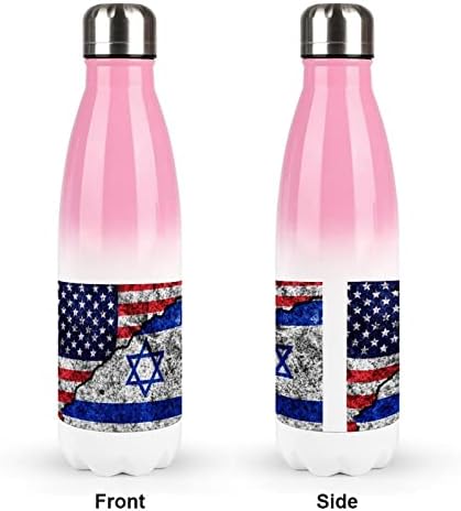 SAD i Izrael na puknutom bocu za bocu od nehrđajućeg čelika iz 17oz sportove od nehrđajućeg čelika, sportska tikvica za ponovno puštanje