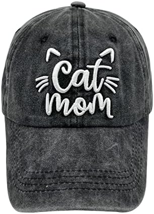 Waldeal ženska mačka mama bejzbol kapa, oprali podesivi šešir za ljubavnika mačaka