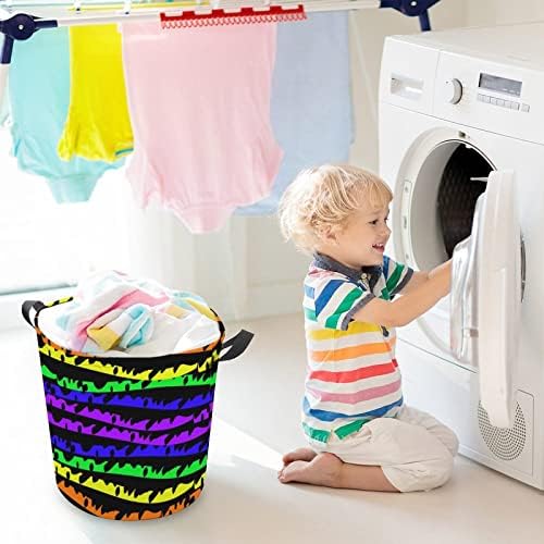 Šestobojni Dugini talasi sklopiva korpa za pranje veša ostava za veš velika korpa za organizatore igračaka