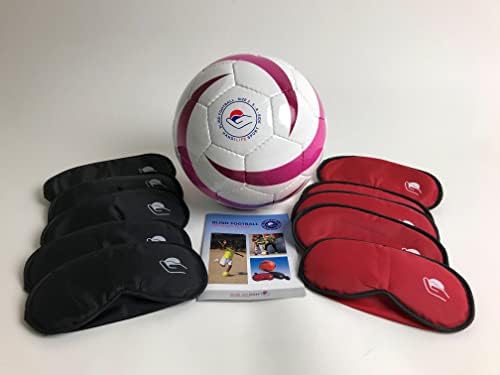 Handi Life Sport | Start up kit | 10 poliesterskih slijepog sportske maske i lagana zvučna fudbalska lopta | Fudbal sa 5 strana za