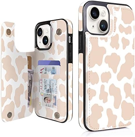 Obbii Flip kožna torbica za novčanik držač kartice kompatibilan sa iPhoneom 14/iPhoneom 13 6.1 inch, žene i djevojke sa držačem za