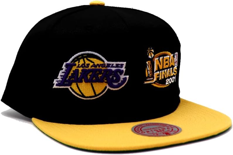 Mitchell & Ness Los Angeles Lakers Double Whammy 2001 NBA finale Snapback Podesiva kapa šešira - crna