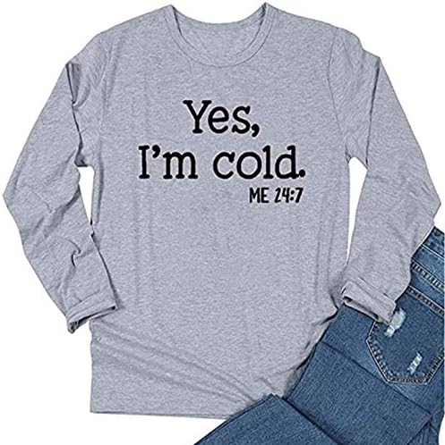 Da, hladno su dukseri za žene dugih rukava preveliki vrhovi smiješno slovo ispisa pulover TOP zimski džemper za Crewneck