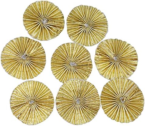 Vezerski materijali Gota Flower etničke aplikacije zakrpe za haljine zlatne boje 100 komada-4cm