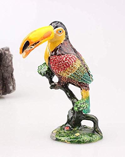 ZNEWLOOK ručno rađene ptice nakit emajlizirane metalne kutije na poklon kutija Bird figurin poklon