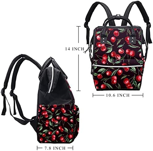 Guerotkr putni ruksak, vrećice za pelene, ruksak pelena, crveni obrazac voća lišća