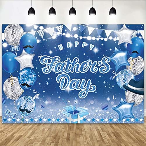 LIVUCEE Happy Očev dan pozadina za fotografiju plavu pozadinu Hvala tata Balloon dekoracije Party Photo Booth Supplies Banner