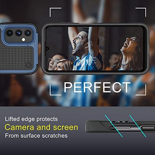 Plumen za Samsung Galaxy A14 5g sa zaštitnikom zaslona, ​​PC + mekani branik dvostruki sloj [Vojni razred] [ne klizalo] [Anti-prstenici]