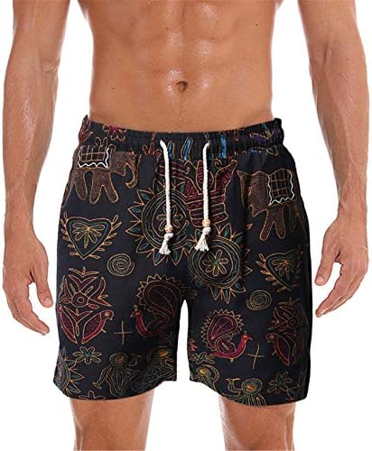 Andongnywell muške kupaće gaće štampane meko oprane kratke hlače za vježbanje s vezicama Print kratke hlače na plaži