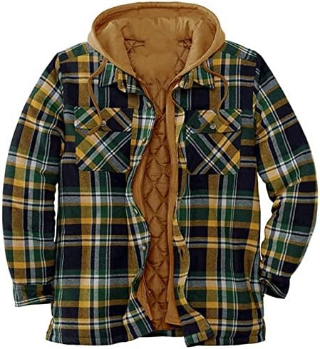 Flannel jakne za muškarce, obložena jakna s kapuljačom od kapuljače zgušnjavaju zgušnjavati zimske jakne