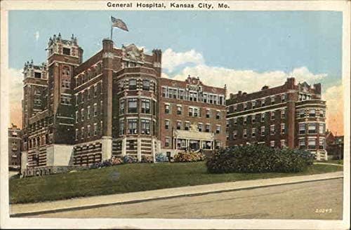 Pogled na ulicu Opšte bolnice Kansas City, Missouri MO originalna antička razglednica