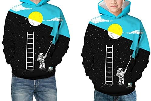 Kidvovou Kids 3D jednorog tiskani pulover duhovnicu za dječake 4-16y