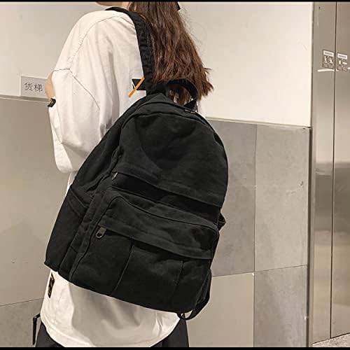 GAXOS laptop ruksak za žene Travel Canvas ruksak za žene Vintage Crni estetski ruksak za školu
