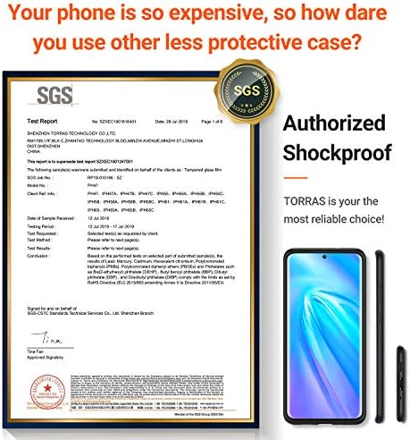 Torras Shootroot kompatibilan za Samsung Galaxy S20 ultra ultra, [VOJNA GRADA ZAŠTITA] [svilenkast TOUCH] Prozirna mat tvrda PC zaštitna tanka futrola za telefon sa mekim ivicama