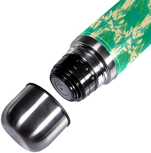SDFSDFSD 17 oz Vakuum izolirane boce od nehrđajućeg čelika Sportska kavana Putna krigla FIKSNA KUĆA Omotana BPA besplatna, jednostavna apstraktna zelena