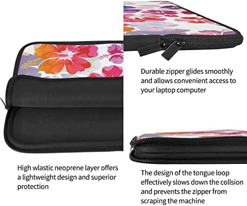 Havajski cvijet Ispis male laptop torbe, izdržljiva vodootporna tkanina, 13/15 inčna torba za laptop, za posao, školsku upotrebu.