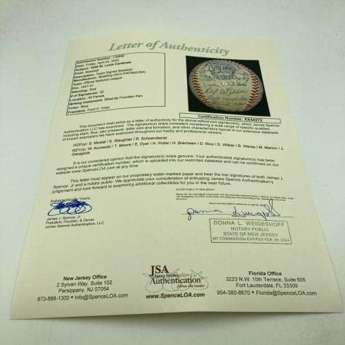 1949. godine sav. Louis Cardinals tim potpisao je bejzbol nacionalne lige Stan Musial JSA - autogramenih bejzbola