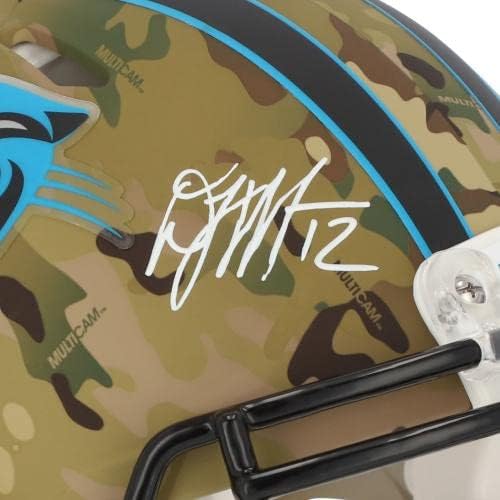 D. J. Moore Carolina Panthers Autographed Riddell Camo Alternate Speed Authentic helmets-autographed NFL Helmets