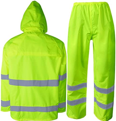 FWG Rain odijelo za muškarce Žene Reflektirajuće vodootporno kišne jakne i hlače sa kapuljačom laganom kišom